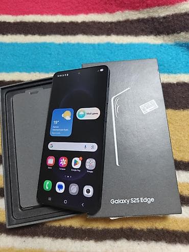 samsung edge: Samsung Galaxy S25 Edge, цвет - Черный, eSIM — 2