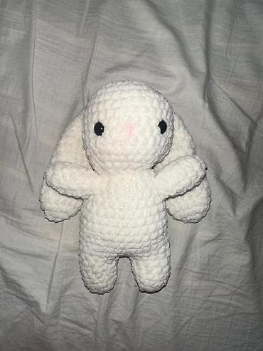 Вязаная игрушка «Зайчик» - Ручная работа, техника амигуруми - — 2