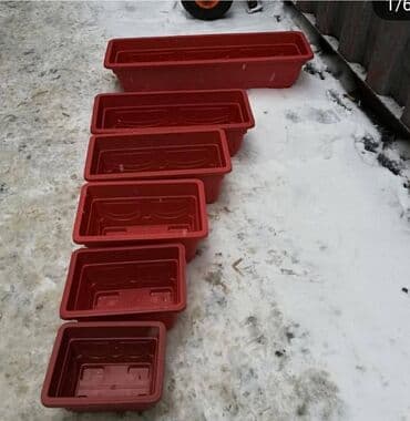 цветочница: Цветочные горшки Лотки, Висячие горшки, Прямоугольные горшки — 6