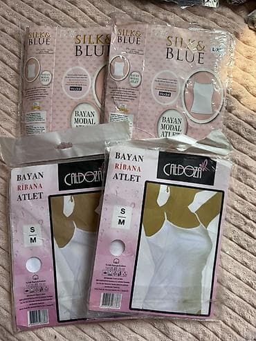 фитнес одежды: - Майки-атлеты белые, упаковочные: • Silk&Blue “Bayan Modal — 1