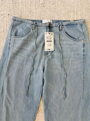 slim patch: Джинсы, Палаццо, Zara, Высокая талия, 2XL — 3