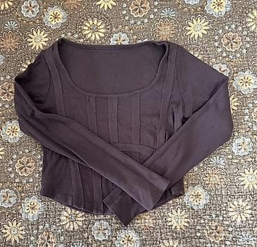 адежда: Набор из 3 женских лонгсливов (укороченный крой). Каждый по 100 сом — 4