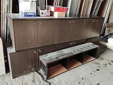 Төгүлмө материалдар: Кеңсе эмереги комплекти, Шкаф, ДСП, түсү - Күрөң — 3