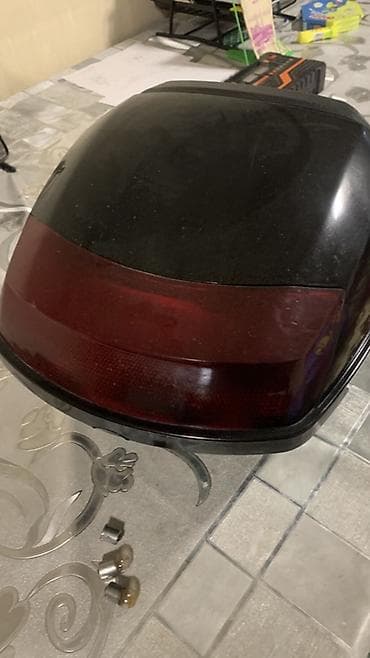 мото багажник: Мотокофр/топ-кейс для мотоцикла или скутера - Цвет: черный, со — 2