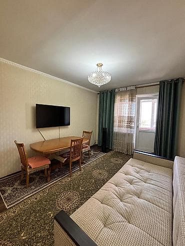 ош эмаком: 3 комнаты, 69 м², ул. Алматинка / Чуй Индивидуалка, 3 этаж, Косметический ремонт — 1