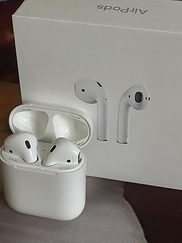 borofone bw15: Беспроводные вкладыши наушники, Apple, Airpods 2, Б/у — 1