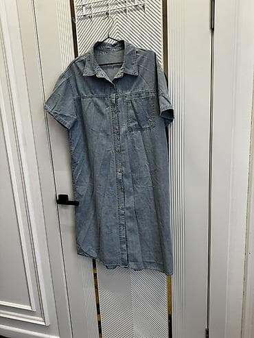 платье юникло: Повседневное платье, Китай, Лето, Длинная модель, Платье-комбинация, S — 7