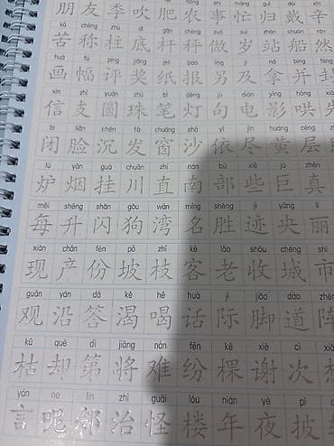 напишу конспекты: Китайские прописи для начальной школы «小学生 同步练字帖» - Комплект тетрадей — 5