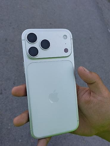IPhone 17 Pro Max, Колдонулган, 256 ГБ, Күмүш, Коргоочу айнек, Куту, Каптама, 100 %