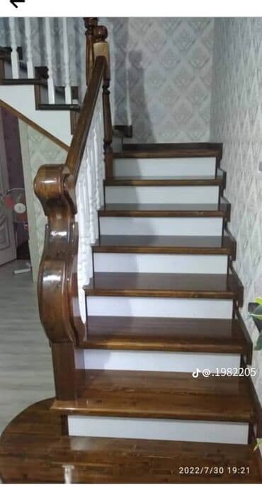 садовые качели фото цены: Деревянная лестница Для дома, Бесплатный замер, Форма лестницы: Прямая, Стиль: Классический — 4