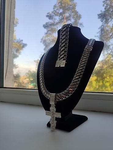 цепочки на шею: Массивный мужской комплект из серебра 925 пробы — выбор для тех, кто — 3