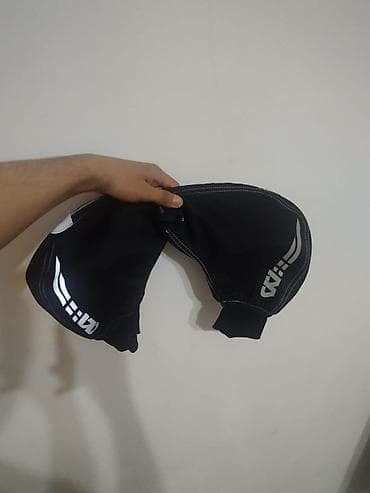 Велосипеды: Зимние варежки-муфты на руль + велосипедный шлем Муфты на руль: - — 6