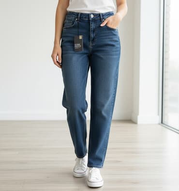 купить женскую обувь больших размеров: Джинсы, Бэгги, Средняя талия, L — 2