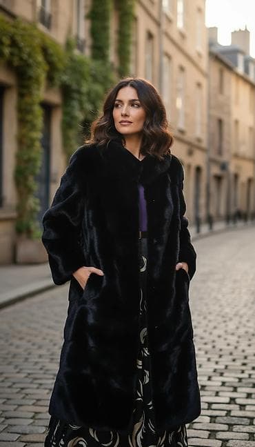 Шуба из норки BLACKGLAMA. трансформер рукава и длина - Цвет