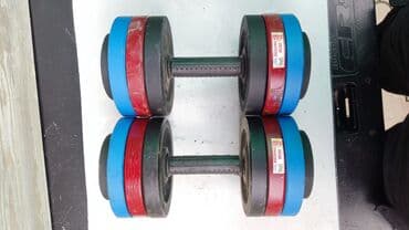 купить велосипед с широкими колесами бу: Гантели железные разборные Вес одной гантели 18кг Общий вес 36кг — 1