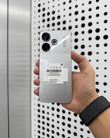 чан шоргуч: Poco M6, Б/у, 256 ГБ, цвет - Серый, 2 SIM — 1
