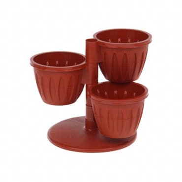 купить подставка для цветов: Новый цветочный горшок из 3-х кашпо (обьем 700 мл; верхний — 1