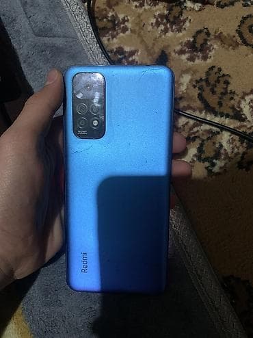 ош телефон редми: Redmi, Redmi Note 11, Б/у, 128 ГБ, цвет - Синий — 2