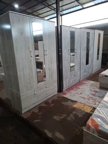 шкаф купе для прихожей с зеркалом: Кийим салуучу шкаф, Жаңы, Түз, ЛДСП — 2