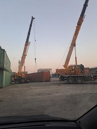 аренда помещения под кухню: Услуги автокрана. - Колёсный автокран жёлтого цвета, телескопическая — 6