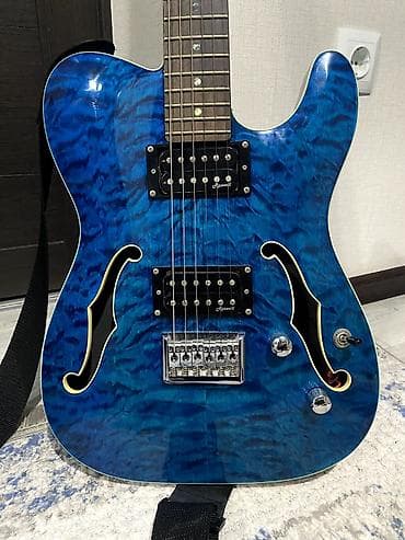 Синтезаторы: Электрогитара Harley Benton TE-90QM HH Trans Blue - Форм‑фактор — 3