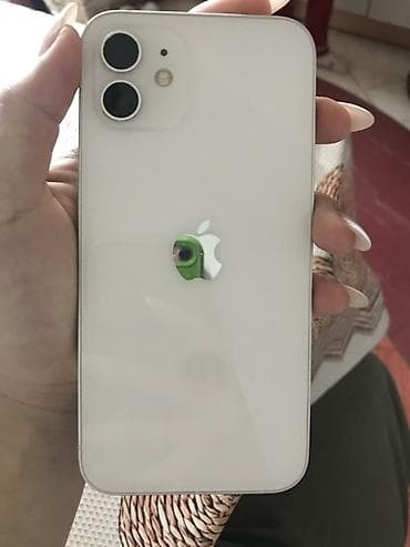 IPhone 12, Б/у, 128 ГБ, Белый, Защитное стекло, 82 %