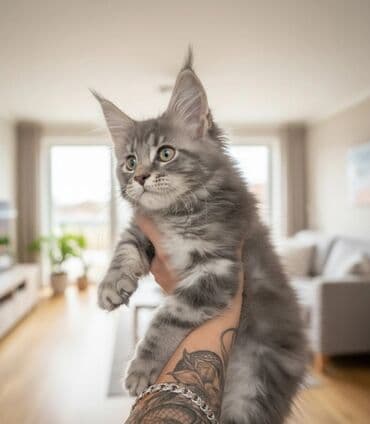 дом для хомяка: Мейн-кун, 3 месяца, Девочка, Приучена к лотку — 2