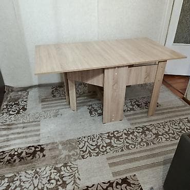 Стол трансформер Для кухни, Стол-книжка, Длина, см: 160 см, цвет - Бежевый