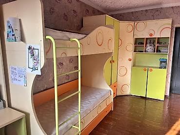 детские мебели: Детская гарнитура, Для мальчика, ДСП, цвет - Оранжевый — 9