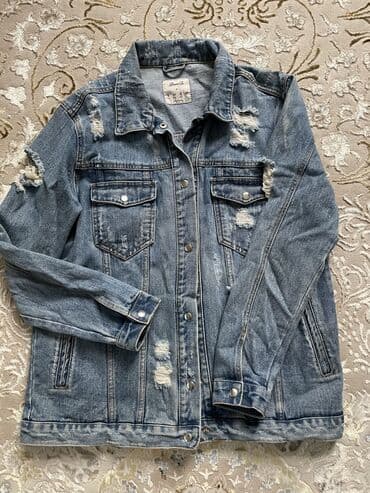 магазины мужской одежды в бишкеке: Джинсовая куртка, Свободная модель, Осень-весна, M — 3