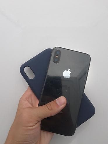 IPhone X, Б/у, 256 ГБ, Space Gray, Чехол, 76 %