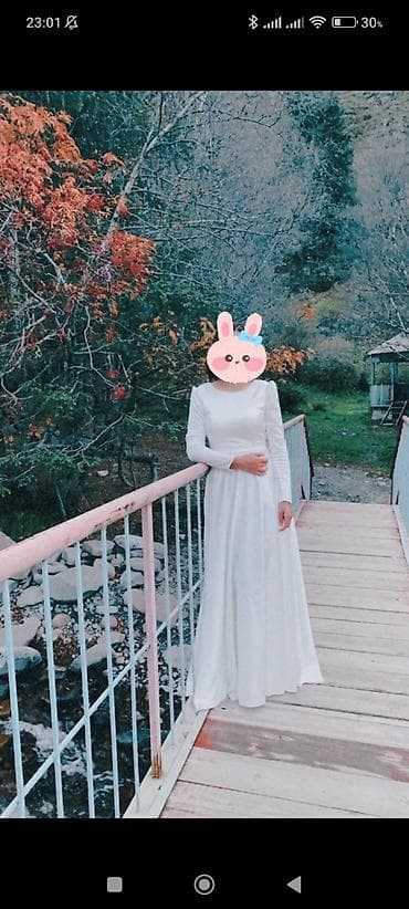 Жеке буюмдар: Кыз узатууга көйнөк, M, Колдонулган, түсү - Ак — 2