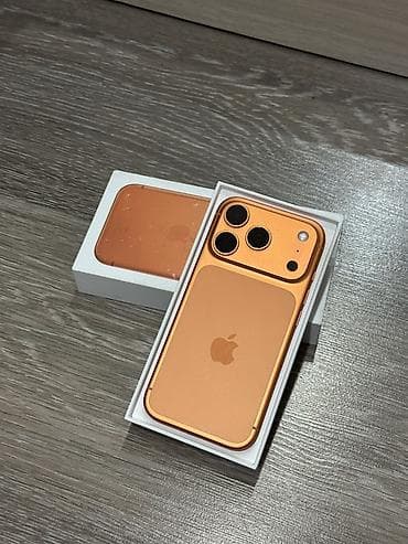 бишкек айфон 7: IPhone 17 Pro, Колдонулган, 256 ГБ, Ток сары, Коргоочу айнек, Куту, 100 % — 1