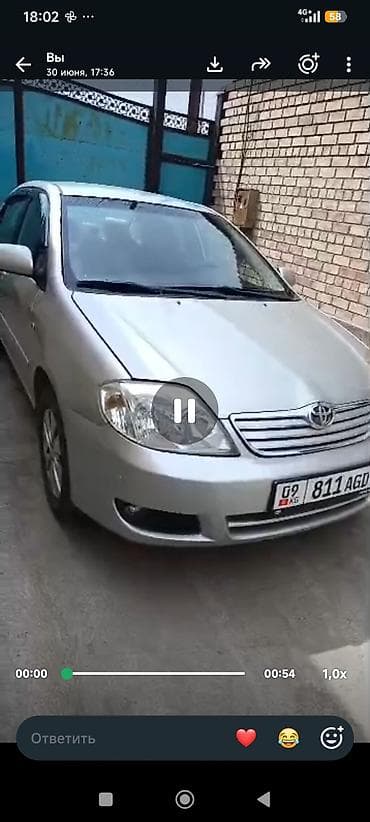 перекурить авто: Toyota Corolla: 2005 г., Седан — 1
