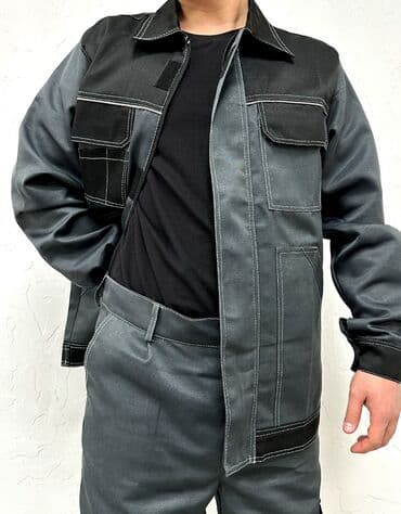 мужская повседневная одежда: Костюм летний с брюками из прочного износостойкого материала Ткань — 1