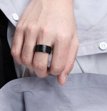 самые красивые свадебные платья в мире: Элегантное мужское кольцо из черного титана — символ силы и стиля. Его — 4