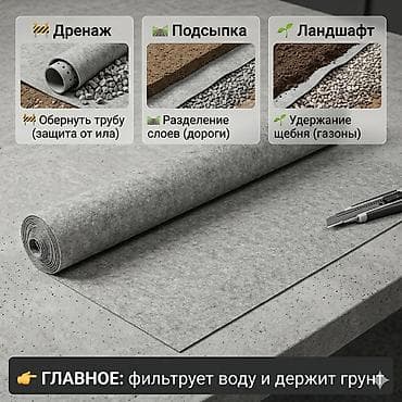 сеточные: “Геотекстиль для дренажа и фундамента” Геотекстиль GEOTEXTILE PRO — — 9