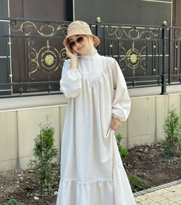 Повседневное платье, Турция, Осень-весна, Длинная модель, Лен, Прямое, M