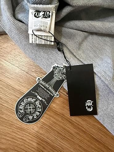 вещи из европы: Серое худи с принтами Chrome Hearts x Matty boy размер L-Xl первое в — 3