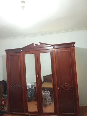 раритетный кровать: Спальный гарнитур, Двуспальная кровать, Дерево, цвет - Коричневый — 2