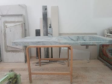 парта алам: Ванна үчүн раковина, Өзгөчөлүктөрү: Мрамор тамырлар, Материалы: Мрамор — 2