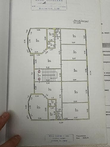 мегалайн ош: Аренда офисов, 535 м², В административном здании, С отдельной кухней, С отдельным входом, С отдельным сан узлом — 5