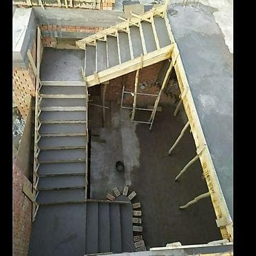 щебень декоративный: Бетонная лестница Наружные, Форма лестницы: Много-маршевая — 7