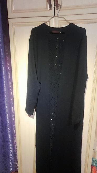 Повседневное платье, Длинная модель, Трикотаж, Прямое, 2XL