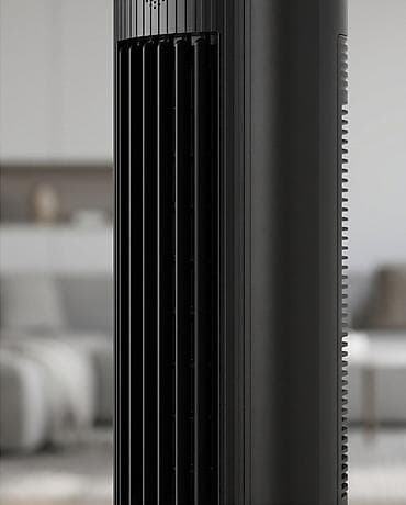 Бытовая техника: Напольный башенный вентилятор Midea (черный) - Вертикальная башенная — 4