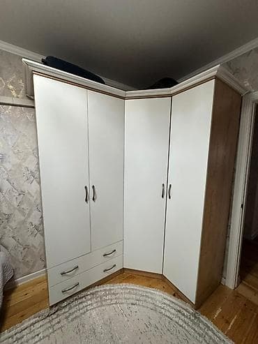 Шкафы: Шифоньер, шкаф для одежды, Б/у, Угловой, ЛДСП — 1