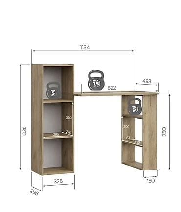 Хозтовары: Компьютерный стол, Новый, С полками — 2