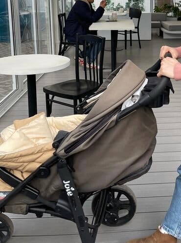 игрушечные коляски для кукол бу: Коляска, цвет - Черный, Б/у — 3