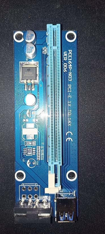 pci express: PCI-E райзер комплект PCI-E 1x → 16x (версия 006/006C) Назначение: - — 1