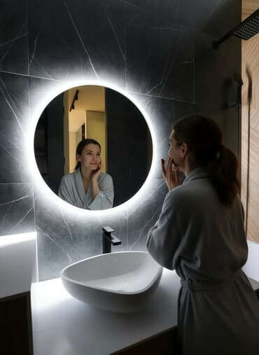 зеркало с подсветкой настольное: Зеркала с подсветкой по индивидуальным размерам и дизайну — 1